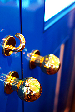 French Blue Door