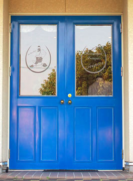 French Blue Door